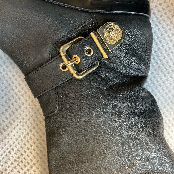 Vince Camuto Winchell Black Leather Women's Moto Boots Size 7.5 - Picture 6 of 16